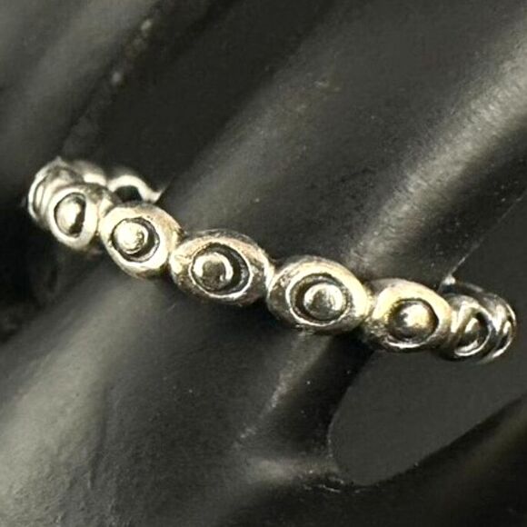 Pandora Round Circle Sterling Silver Ring 925 ALE Size 7 3/4" - Picture 1 of 5